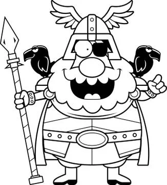 Cartoon Odin Idea Stock Illustration