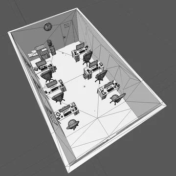 3D Model: Cartoon Office Interior #91028041 | Pond5