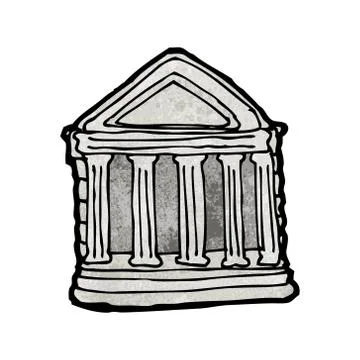Cartoon old building Ilustración de archivo