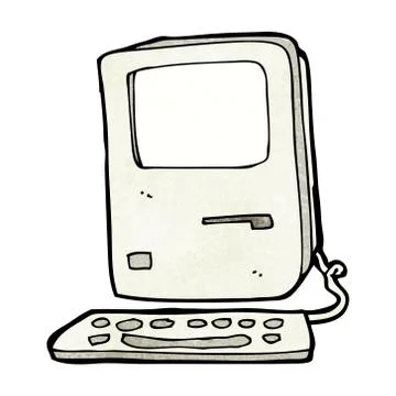Cartoon old computer 스톡 일러스트