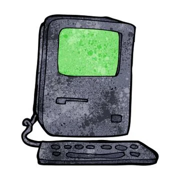 Cartoon old computer Stock Illustration