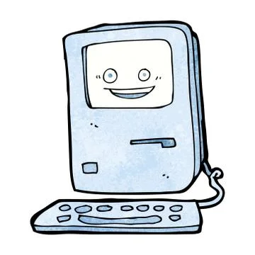 Cartoon old computer Illustrazione stock