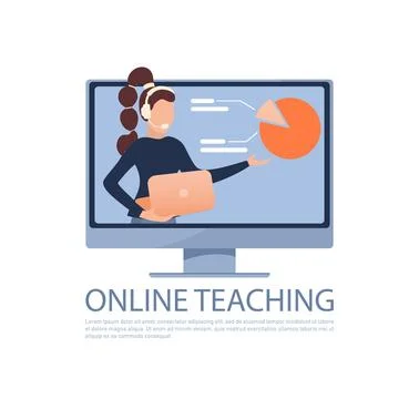 Cartoon online teaching for web design. Cartoon character. Web design. Character イラスト素材