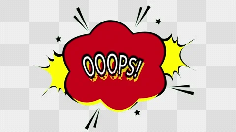 Cartoon oops Comic Bubble speech loop Animation video transparent backgroun.. Stock Footage 235272967