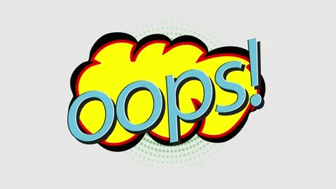Cartoon oops Comic Bubble speech loop Animation video transparent backgroun.. Stock Footage 235273393