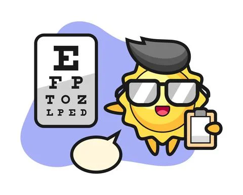 Cartoon as a ophthalmology Stock Illustration
