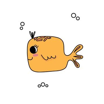 Cartoon Orange Fish Stock Illustration