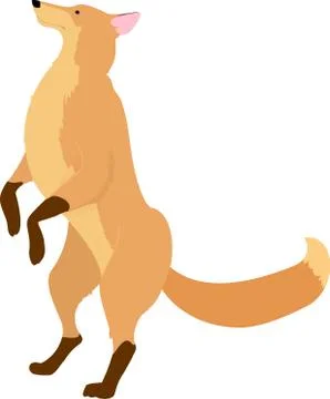 Cartoon orange fox Stock Illustration