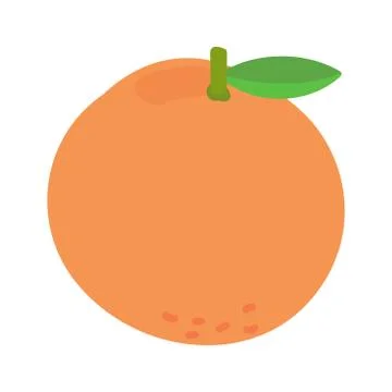 Cartoon orange fruit vector illustration Ilustración de archivo