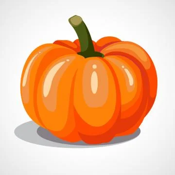 Cartoon orange pumpkin Stock Illustration