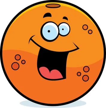 Cartoon orange smiling Stock Illustration