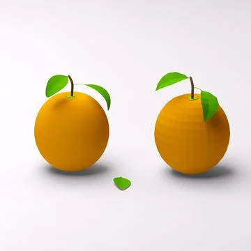 Cartoon oranges 3D Model