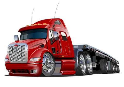 Cartoon oversize load transporter Stock Illustration