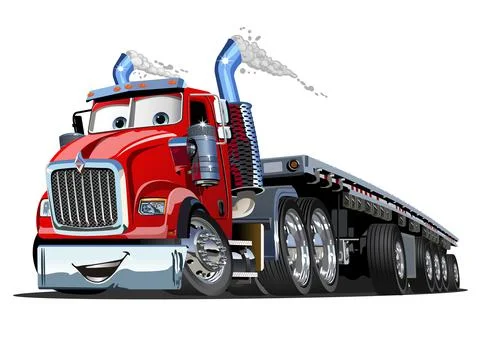 Cartoon oversize load transporter Stock Illustration