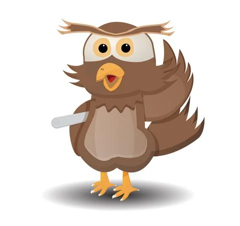Cartoon owl isolated Stock Illustration