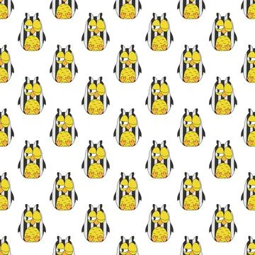 Cartoon owl. Seamless pattern for simple backgrounds, textures, wallpapers, a Illustrazione stock