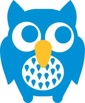 Cartoon Owl thinking Stock Illustration