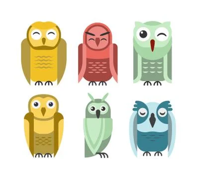 Cartoon owl vector Stock Illustration
