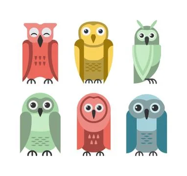 Cartoon owl vector Stock Illustration