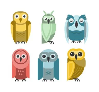Cartoon owl vector Stock Illustration