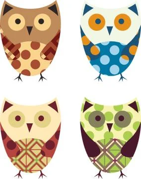 Cartoon owls Stock Illustration