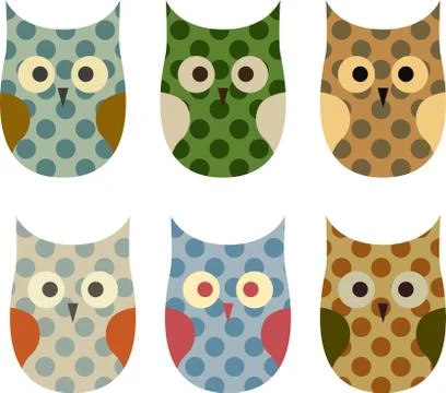 Cartoon owls Stock Illustration