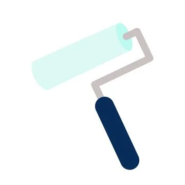 Cartoon Paint Roller Icon Stock Illustration