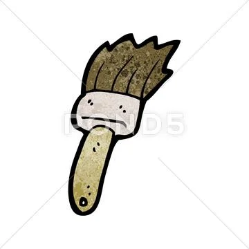 Cartoon paintbrush Stock Illustration