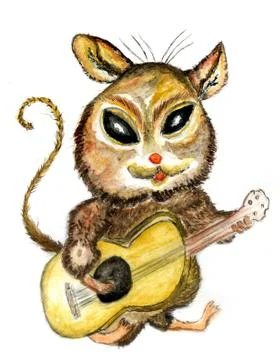 Cartoon painted mouse Stock Illustration