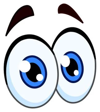 Cartoon pair of eyes Illustrazione stock