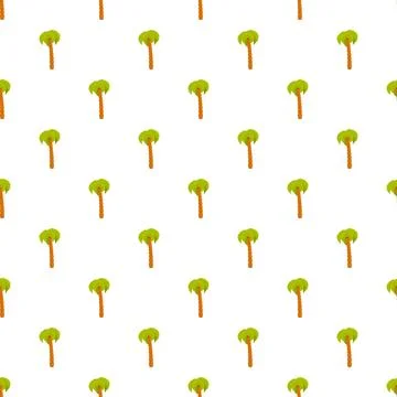 Cartoon palm tree seamless pattern background summer theme 스톡 일러스트