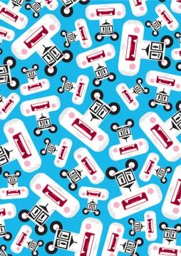 Cartoon Panda Bear Pattern Stock-Illustration