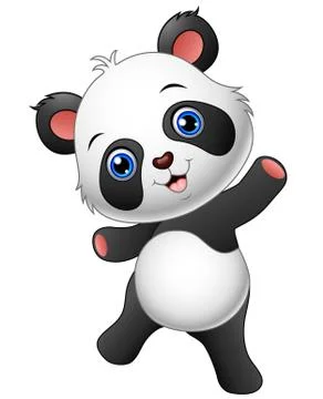 Cartoon panda presenting Stock Illustration