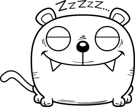 Cartoon Panther Napping Stock Illustration