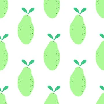 Cartoon papaya pattern Stock Illustration
