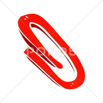 Cartoon paperclip Stock Illustration