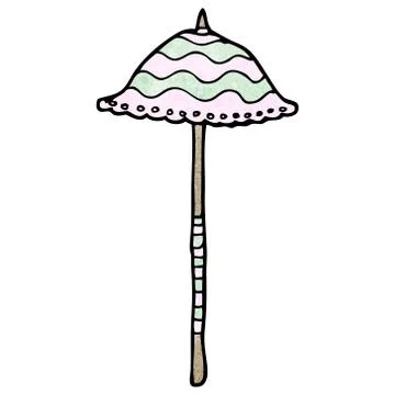 Cartoon parasol Illustrazione stock