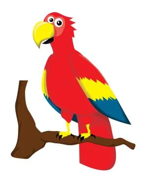 Cartoon parrot Stock Illustration