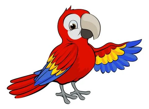 Cartoon Parrot イラスト素材
