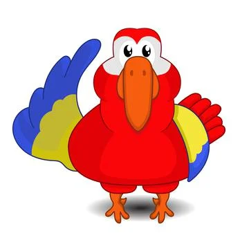 Cartoon parrot Stock Illustration