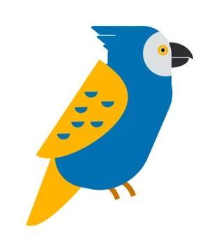 Cartoon parrot vector 库存插图