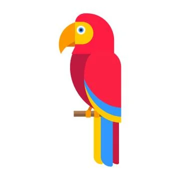 Cartoon parrot vector Stock Illustration