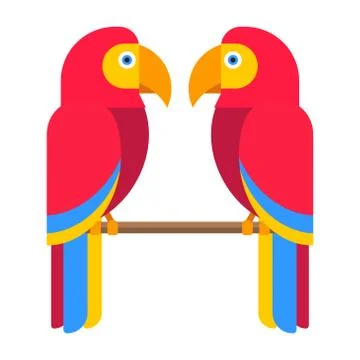 Cartoon parrot vector 스톡 일러스트