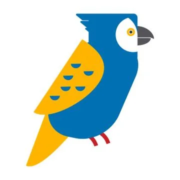 Cartoon parrot vector イラスト素材
