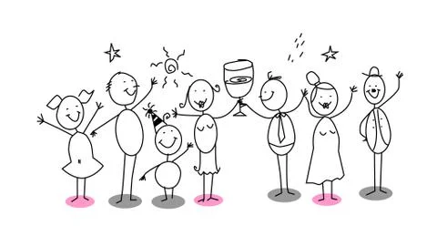 Cartoon party vector Stock Illustration