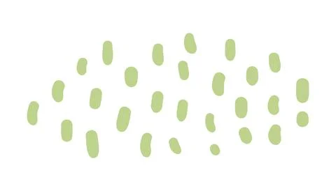 Cartoon patch of grass hand drawn illustration. Stock Illustration