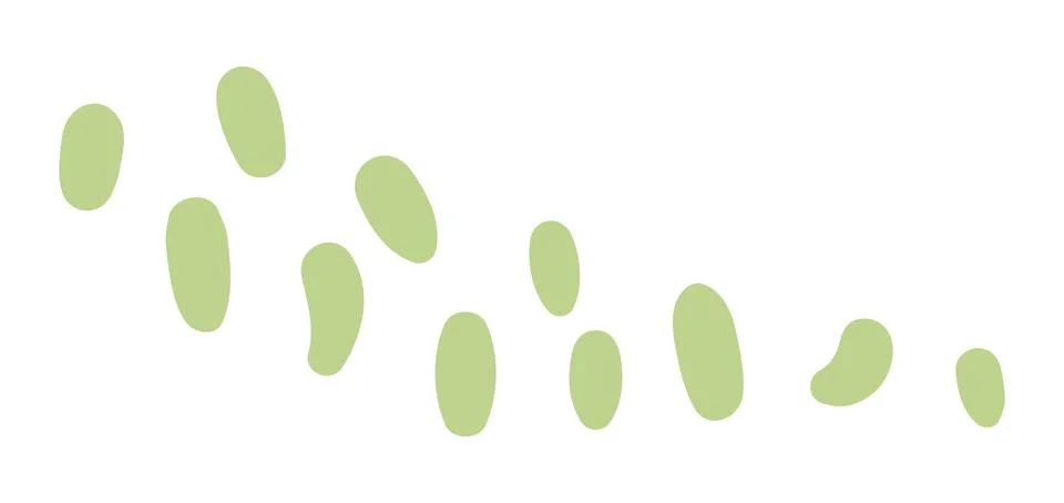 Cartoon patch of grass hand drawn illustration. Stock Illustration