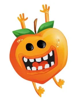 Cartoon peach Stock Illustration