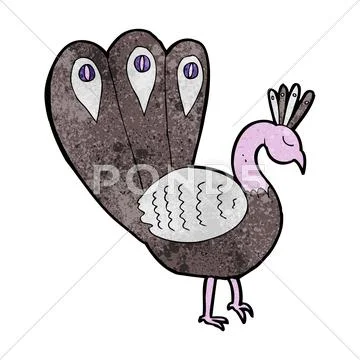 Cartoon peacock Stock Illustration