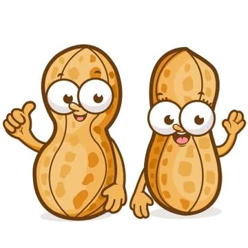 Cartoon peanuts. Vector illustration Stock Illustration